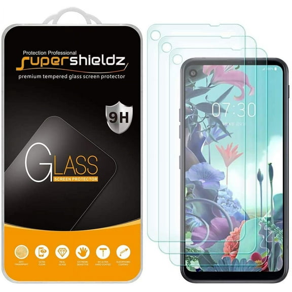 [3-Pack] Supershieldz for LG Q70 Tempered Glass Screen Protector, Anti-Scratch, Anti-Fingerprint, Bubble Free
