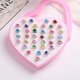 thumbnail image 4 of 50 anillos para niños, anillos para niñas, juego de anillos para niñas pequeñas con caja rosa, anillo para niñas, anillos para niñas, anillos ajustables para niñas, estilo aleatorio brillar Electrónica, 4 of 5