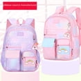 thumbnail image 1 of student schoolbag girls' cute backpack large capacity side open backpack schoolbag children primary school students., 1 of 5