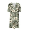 thumbnail image 4 of Youyipin womens dresses Floral Block Print Sleepwear Dress Sleepwear Maxi Beige Cotton Ethnic Beach cover up nightwear Caftan Dress Plus Size summer dresses for women 2025, 4 of 4