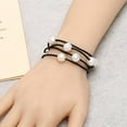 thumbnail image 6 of Aobei Pearl Cultured Freshwater pearl Wrap Bracelet on Multi Strands Leather Beaded Jewelry for Women Black, 6 of 6