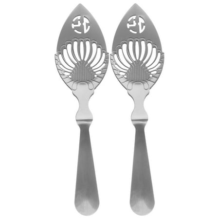 

NUOLUX 2pcs Absinthe Spoons Stainless Steel Spoons Cocktail Utensils for Party Bar and Home