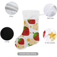thumbnail image 4 of SKYSONIC Strawberry Christmas Stocking Personalized Large Candy Stocking Hanging Gift Xmas Stockings Decoration for Family Holiday Party Ornaments Decor Fireplace, 4 of 7