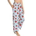 thumbnail image 2 of Balery Strawberry print Women's Pajama Pants,Ultra Lightweight Pjs,Lounge Pant-X-Large, 2 of 9