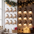 thumbnail image 2 of Lighted Wooden Christmas Reindeer Wall Decor Sign With LED Lights Hanging Ornament Fireplace Mantel Holiday Decoration, 2 of 7