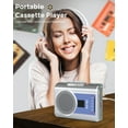 thumbnail image 5 of Jazmm Portable Cassette Recorder Player, Compact Vintage with AM/FM, Big Speaker, 5 of 6