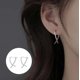 thumbnail image 1 of Pendientes de estilo moderno, pendientes de líneas cruzadas, pendientes de amor, 1 of 9