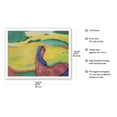 thumbnail image 2 of The Blue Rider (Der Blaue Reiter) - From an Original Color Painting by Franz Marc c.1910 - Fine Art Matte Paper Print (Unframed) 20x26in, 2 of 4
