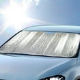 thumbnail image 3 of Car Foldable Windshield Sunshade Auto Front Window Sun Shield Visor Block UV Ray Aluminum Foil Reflective Sun Shield Silver, 3 of 7