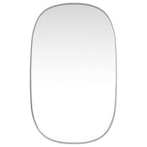Elegant Decor MR2B3048SIL 30 x 48 in. Metal Frame Oval Mirror, Silver