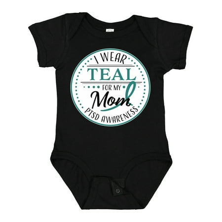 

Inktastic I Wear Teal for My Mom-PTSD Awareness Gift Baby Boy or Baby Girl Bodysuit
