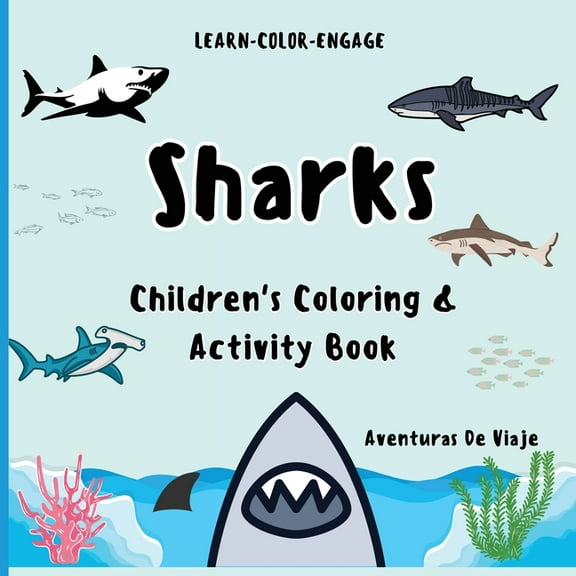Children's Coloring and Activity Bo Sharks: With Fun and Safe Shark Facts for Children, (Paperback)