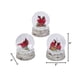 thumbnail image 2 of Set de 3 globos de nieve Gerson de resina con forma de cardenal, 11 cm, 2 of 8