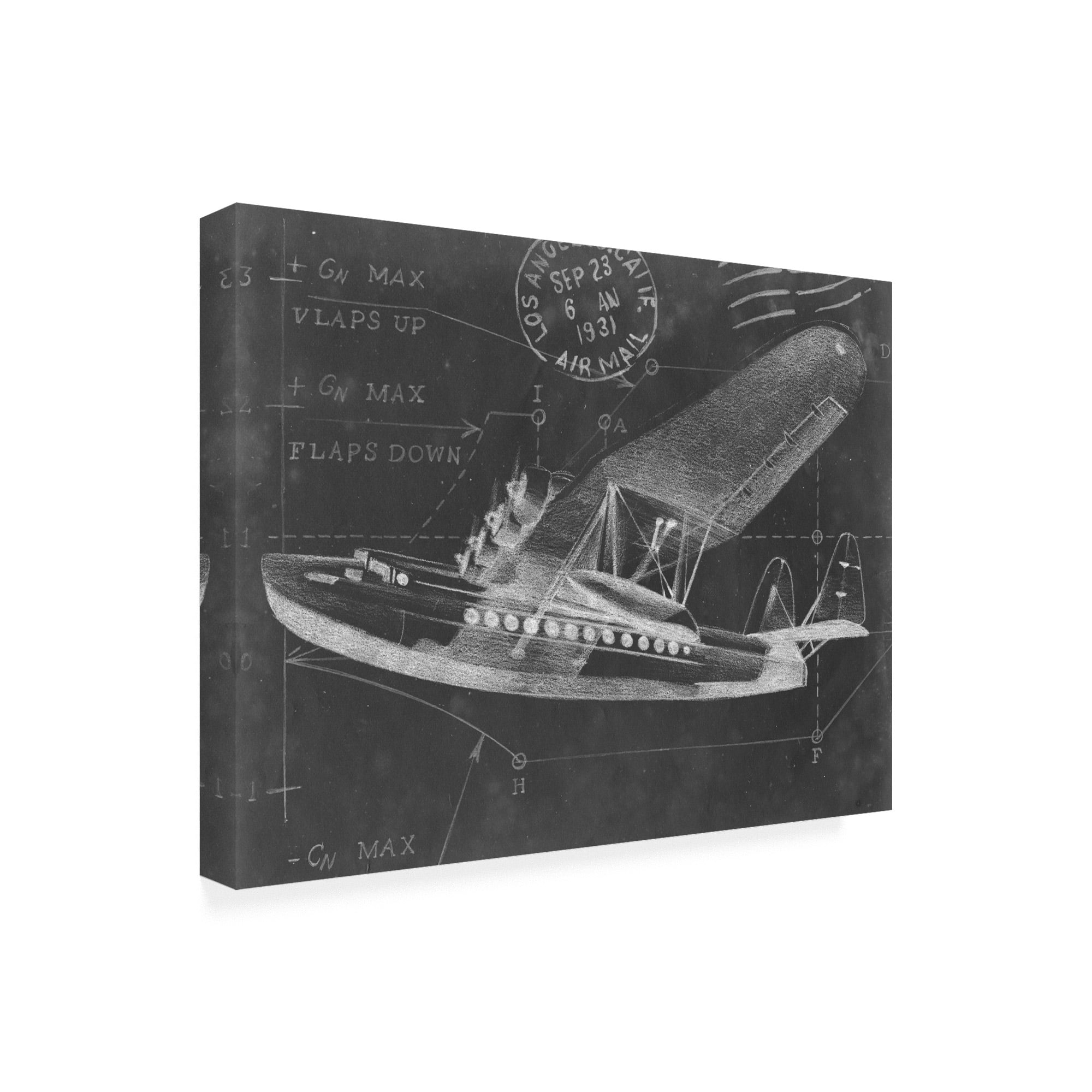 Trademark Fine Art 'Flight Schematic Iii' Canvas Art by Ethan Harper