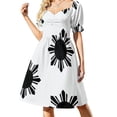 thumbnail image 3 of Philippines graphic Filipino Vintage Sun print Pinoy Pinay Dress Cocktail of dresses Casual dresses, 3 of 7
