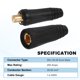 thumbnail image 5 of Conector de cables de soldadura Uxcell DKJ 35-50 para cable de 1-4 AWG, juego de conectores rápidos de 315A estilo UE para accesorios de máquina de soldadura, negro, 5 of 6