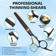 thumbnail image 3 of Juego de tijeras para cortar el cabello AuLiky, 15 piezas, acero inoxidable, 3 of 7