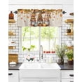 thumbnail image 6 of Valances for Windows Fall Welcome Rod Pocket Cafe Window Treatments Valance Curtains for Kitchen Bathroom Laundry Basement Windows 60"x18", 6 of 6