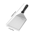 thumbnail image 3 of Yhmxh Utensilios de cocina Espátula de acero inoxidable para teppanyaki, filete, hamburguesa, espátula, espátula para pizza, espátula para transferir pasteles, espátula para hornear pizza, 3 of 6