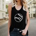 thumbnail image 2 of Pompotops Women's Pullover Sleeveless Printing Solid Color Vest Tops, 2 of 4