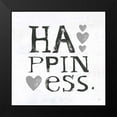 thumbnail image 2 of Day, Kellie 15x15 Black Modern Framed Museum Art Print Titled - Happiness Gray Hearts, 2 of 5