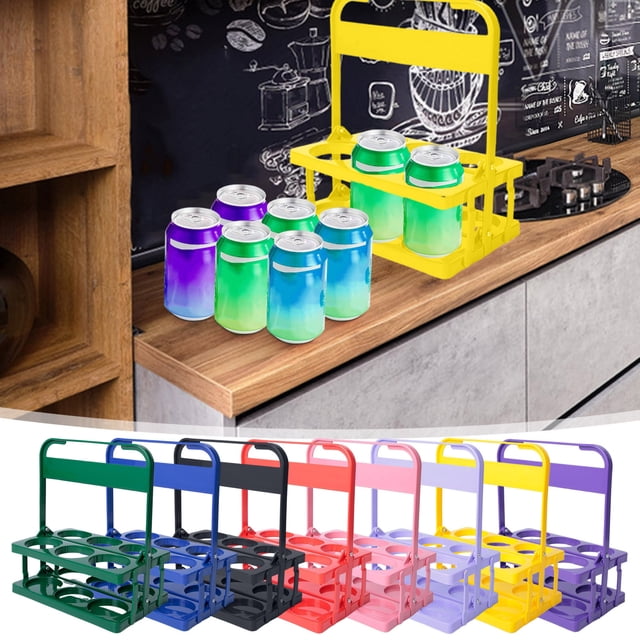 Portavasos, Cervezas de Sésamo, Sencillo, Ligero y Compacto, Polipropileno Duradero, Asa Cómodo, Fácil de Guardar, Ideal para Picnics, Aire Libre, 27,5 X 18,8 X 32,8 Cm