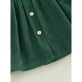 thumbnail image 7 of Bagilaanoe Toddler Baby Girl Corduroy Dress Long Sleeve A-line Button Dresses 1T 2T 3T 4T 5T 6T Kid Casual Fall Dress Outwear, 7 of 7