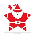 thumbnail image 4 of Vinyl Wall Art Decal - Santa Star - 25" x 25" - Modern Cute Fun Christmas Holiday Season Santa Shape Design Sticker For Entry Way Door Windows Office Business Storefront School Coffee Shop Decor, 4 of 4