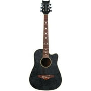 Daisy Rock Wildwood Short Scale Acoustic Guitar, Rainbow Sparkle