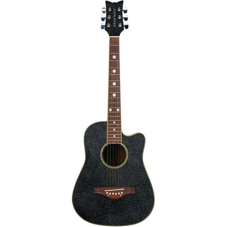 Daisy Rock Wildwood Short Scale Acoustic Guitar, Rainbow Sparkle