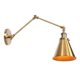 thumbnail image 4 of Industrial Wall Sconce Light Brass Cone Shade Wall Light with Adjustable Arm for Indoor Home Bar Warehouse Hallway-haoyi, 4 of 5