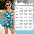thumbnail image 7 of Xoenoiee Palm Tree Print Girls One Piece Swimsuits Sleeveless Bathing Suit for Kids Summer Hawaiian Swimwear Round Neck Swim Dress for Kids Teens, Size 5-6 Years, 7 of 7