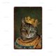 thumbnail image 1 of Cartel de Metal de gato negro para decoración del hogar, placa Retro divertida de retrato de gato negro, letrero de Metal de animales para mascotas, 1 of 4