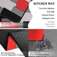 thumbnail image 5 of Kitchen Rugs Set of 2- Red, Black, and Grey Modern Geometric Non-Slip Washable Floor Mats - Comfort Sink and Laundry Room Runner - Contemporary Abstract Art Design Decor 17x47.2 and 17x30 inches, 5 of 7