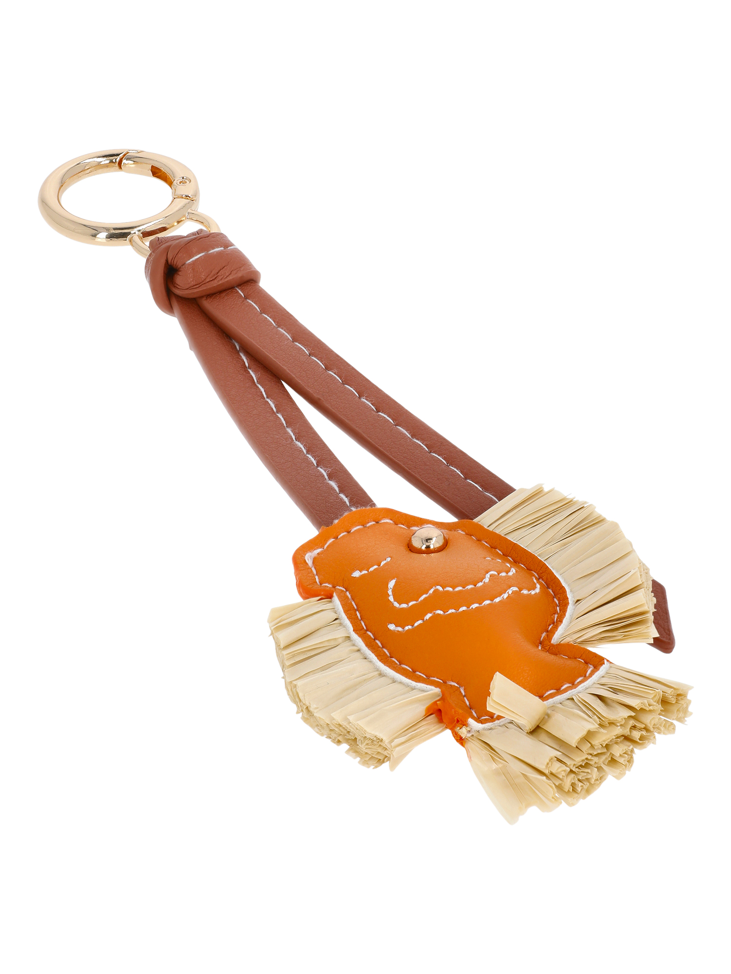 No Boundaries Women's Beach Icons Bag Charm, Orange Fish