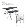 thumbnail image 2 of Toldo Blanco Plegable Impermeable 3x3 + Paquete 2 Mesas Plegables Negras Plástico LOOMBER, 2 of 8