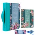 thumbnail image 1 of Set de funda de biblia Faithful Hers de piel sintética con estampado floral para mujer, 1 of 8