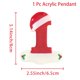 thumbnail image 1 of Colgantes acrílicos con letras de dibujos animados para árbol de Navidad, decoración de Feliz Navidad para el hogar, sombrero, A-Z, 2023, 1 of 4