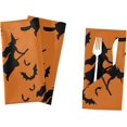 thumbnail image 5 of GZHJMY Holiday Cloth Napkin Halloween Witch Bat Kitchen Dining Table Decor for Cocktail Gathering Party Holiday Wedding Everyday Use 1 Pack 20" × 20", 5 of 6