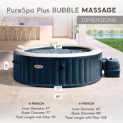 INTEX PureSpa Plus Inflatable Bubble Jet Spa & Replacement Filters (8 Pack)