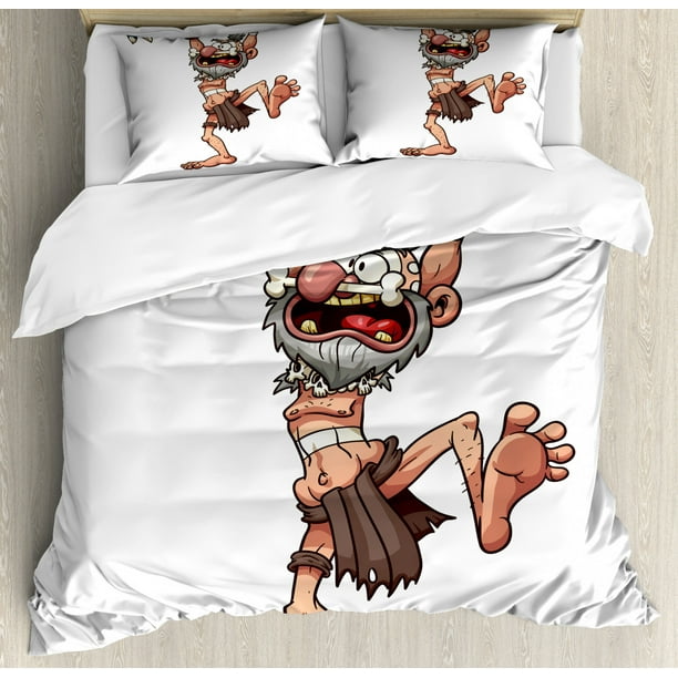 Skull Duvet Cover Set King Size Prehistoric Witch Doctor Holding A Staff With In Skull Duvet Cover Set King Size, Witch Bed Is Bigger Queen Or King