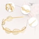 thumbnail image 4 of 4 Pcs Diademas de Forma de Hoja de Aleación de Metal, Tono Dorado, 5.12"x1.06", 4 of 7