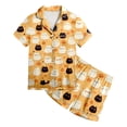 thumbnail image 5 of NIEWTR Halloween Pjs Toddler Girl Girls Halloween Pajamas Sets Sleeping Pants Cute Print Home Short Sleeve Shorts Pajama Set Full Suit Clothes, 5 of 5