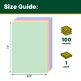 thumbnail image 2 of BAZIC 100 Sheets Pastel Color Multipurpose Paper 8.5"x11", Colored Copy Paper Fax Laser Printing (100/Pack), 12-Packs, 2 of 7