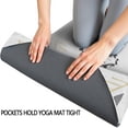 thumbnail image 3 of Black Geometric Diamond Pattern Hot Yoga Mat Towel Non Slip for Hot Yoga - Quick-Drying Yoga Mat Cover with 4 Corner Pockets with Travel Bag - Hot Yoga Towel Non Slip 74"x26", 3 of 6