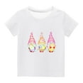 thumbnail image 1 of Penkiiy T-Shirts de Pâques pour Enfants Tout-Petits Garçons Filles Mode Nain de Pâques Œufs de Pâques Imprimé Col Rond Manches Courtes 11 Ans Blanc, 1 of 4
