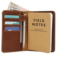 thumbnail image 1 of Funda cuero billetera notas campo memo - bolsillo 3.5x5.5, bolsillo dinero, cuero grano superior, múltiples bolsillos, soporte bolígrafo, 1 of 3
