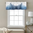 thumbnail image 3 of Blue Abstract Mountain Valance Curtain for Windows Color Blocks Gradual Rod Pocket Curtain Valances Short Window Treatments Panels for Kitchen Bathroom Laundry Room Basement 56 x 16 Inch, 3 of 9