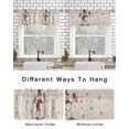 thumbnail image 6 of Christmas Kitchen Curtain Valances for Windows Farmhouse Short Curtains, Snowman Snowflake Red Xmas Birds Rustic Rod Pocket Valance Curtain for Bedroom Cafe Living Room 54"x18", 6 of 8