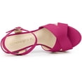 thumbnail image 4 of BLISSFUL STEP Women's Platform Chunky Heel Ankle Strap Sandals HotPink US 7, 4 of 6